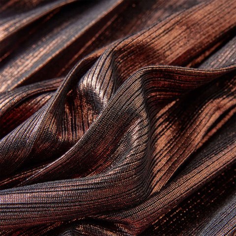 SPÓDNICZKA DZIECIĘCA Z BROKATEM KONIAKOWA 128