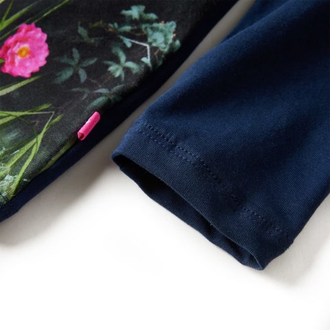 SUKIENKA DZIECIĘCA Z DŁUGIMI RĘKAWAMI GRANATOWA 128