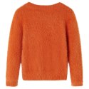 SWETER DZIECIĘCY Z DZIANINY PALONY POMARAŃCZ 128