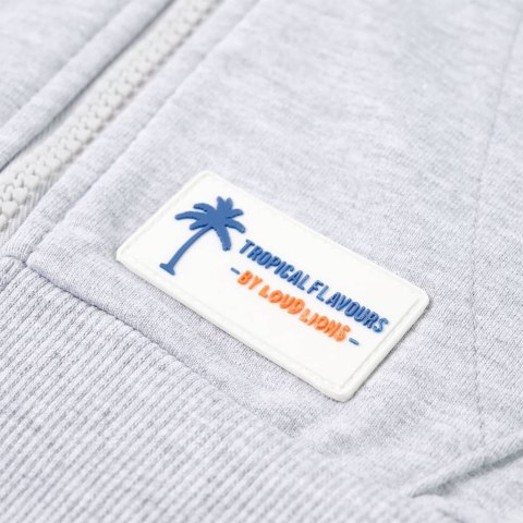 BLUZA DZIECIĘCA Z KAPTUREM I SUWAKIEM SZARA 92