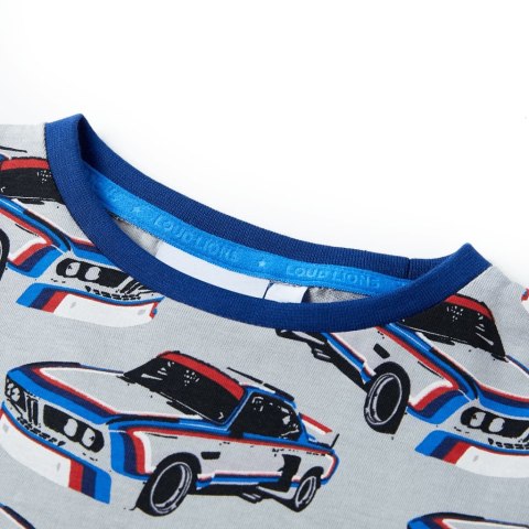 PIŻAMA DZIECIĘCA Z KRÓTKIMI RĘKAWAMI SZARA 140