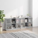 BIBLIOTECZKA Z DRZWICZKAMI SZAROŚĆ BETONU 204X37X75CM