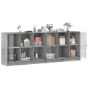 BIBLIOTECZKA Z DRZWICZKAMI SZAROŚĆ BETONU 204X37X75CM