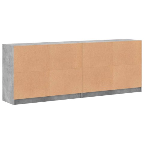 BIBLIOTECZKA Z DRZWICZKAMI SZAROŚĆ BETONU 204X37X75CM
