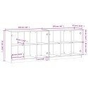 BIBLIOTECZKA Z DRZWICZKAMI SZAROŚĆ BETONU 204X37X75CM