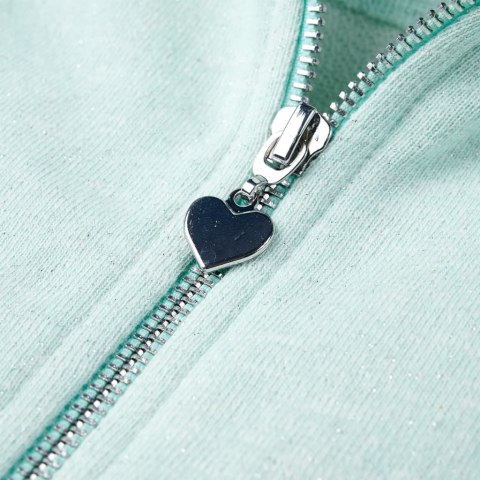 BLUZA DZIECIĘCA Z KAPTUREM I SUWAKIEM MIESZANA JASNA MIĘTA 92