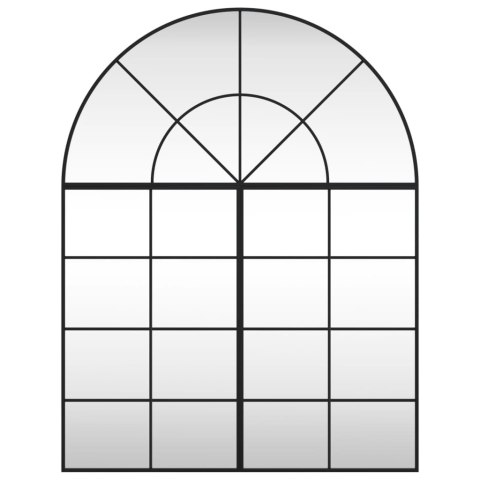 LUSTRO ŚCIENNE CZARNE 100X130CM ZAKOŃCZONE ŁUKIEM ŻELAZO