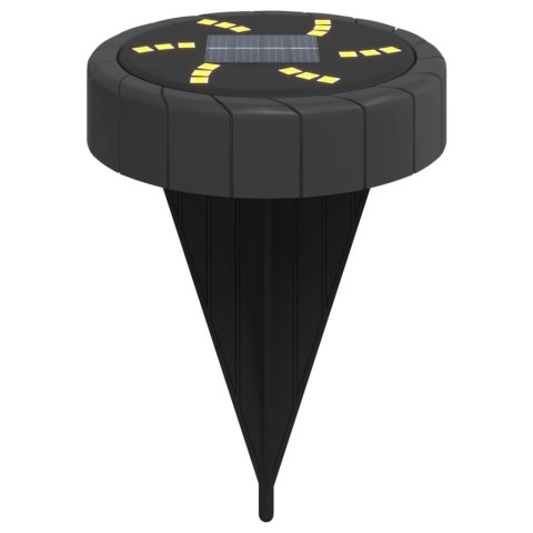 SOLARNE LAMPKI GRUNTOWE 4 SZT. KOLCE CIEPŁE BIAŁE DO OGRODU IP65