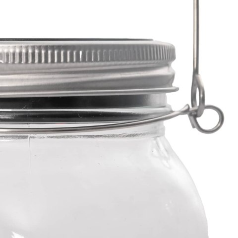 SZKLANE LAMPKI SŁOIKI SOLARNE OGRODOWE 12 SZT LED USB CIEPŁE ŚWIATŁO IP65