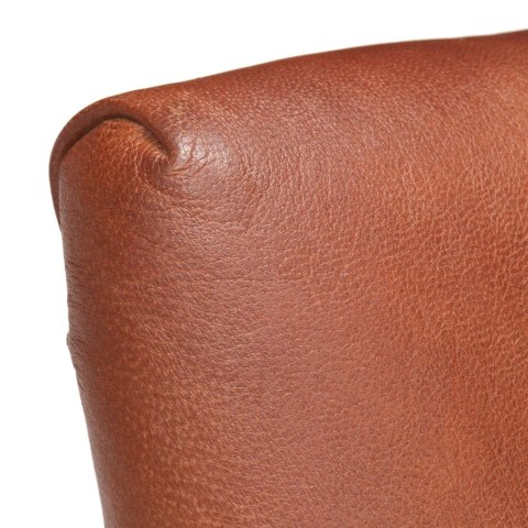 KRZESŁA STOŁOWE 4 SZT. BRĄZOWE NATURALNA KOZIA SKÓRA