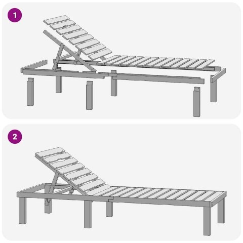 LEŻAK OGRODOWY DREWNO SOSNOWE REGULOWANY IMPREGNOWANY SOLIDNY