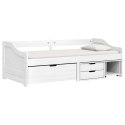 FUNKCJONALNE ŁÓŻKO DZIENNE 2W1 Z 3 SZUFLADAMI – SOSNA BIAŁA 90X200CM