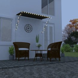 MARKIZA ZWIJANA Z LED 250X150CM ANTRACYTOWA