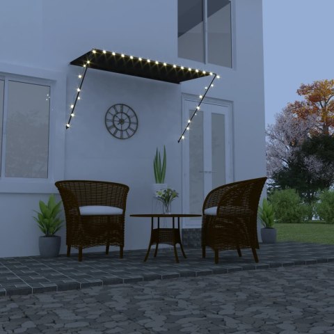 MARKIZA ZWIJANA Z LED 250X150CM ANTRACYTOWA
