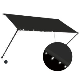 MARKIZA ZWIJANA Z LED 250X150CM ANTRACYTOWA