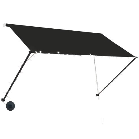 MARKIZA ZWIJANA Z LED 250X150CM ANTRACYTOWA