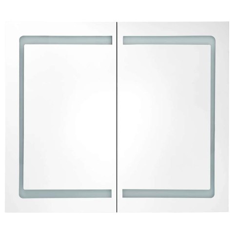 SZAFKA ŁAZIENKOWA Z LUSTREM I LED 80X12,2X68CM