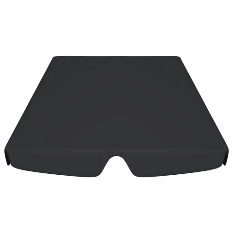 ZADASZENIE DO HUŚTAWKI OGRODOWEJ CZARNE 188/168X145/110CM