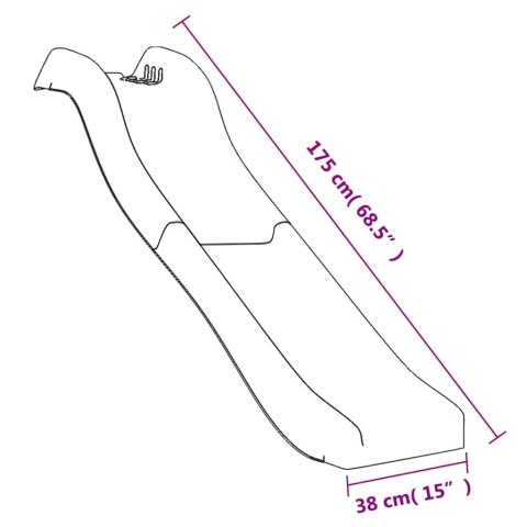 ZJEŻDŻALNIA NIEBIESKA 175X38X23CM POLIPROPYLEN
