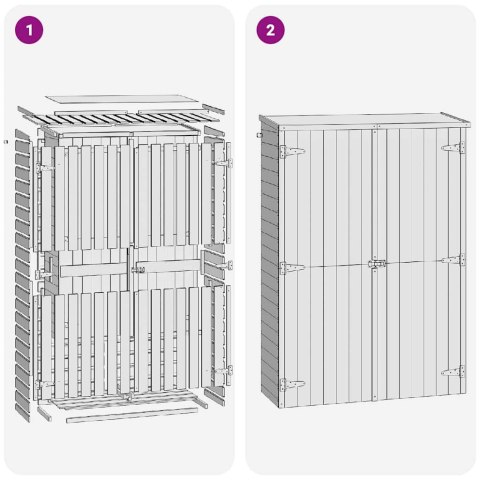 SZOPA NA NARZĘDZIA 123X50X171CM IMPREGNOWANE DREWNO SOSNOWE