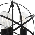 LAMPA WISZĄCA CZARNA 3X E27METALOWA KULA LOFT 35CM MONTAŻ