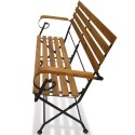 SKŁADANA ŁAWKA OGRODOWA 112CM LITE DREWNO AKACJOWE