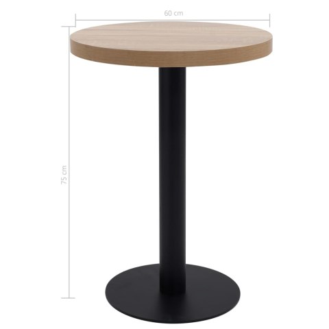 STOLIK BISTRO JASNOBRĄZOWY 60CM