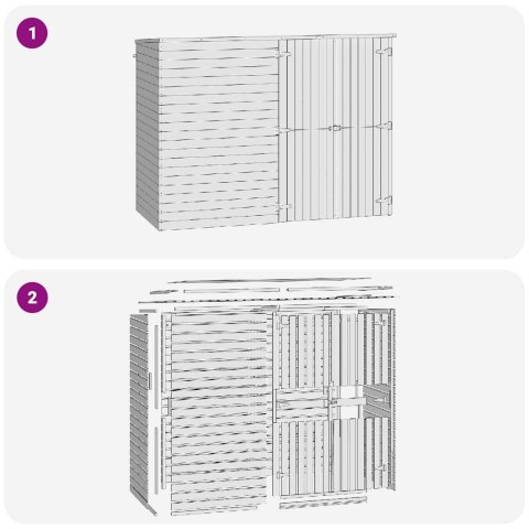 SZOPA NA NARZĘDZIA 232X110X170CM IMPREGNOWANE DREWNO SOSNOWE