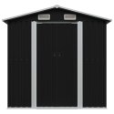 SZOPA OGRODOWA ANTRACYTOWA STALOWA 204X132X186CM