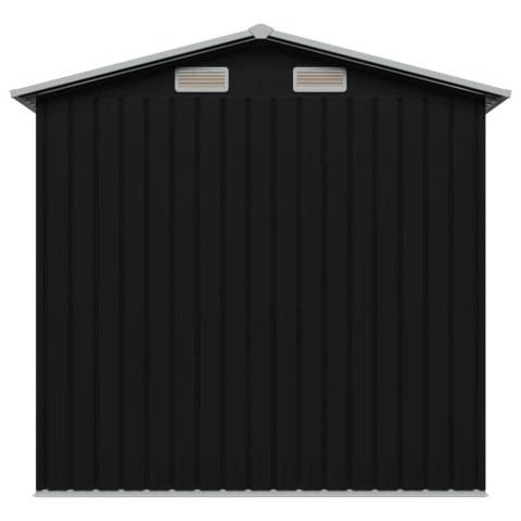 SZOPA OGRODOWA ANTRACYTOWA STALOWA 204X132X186CM