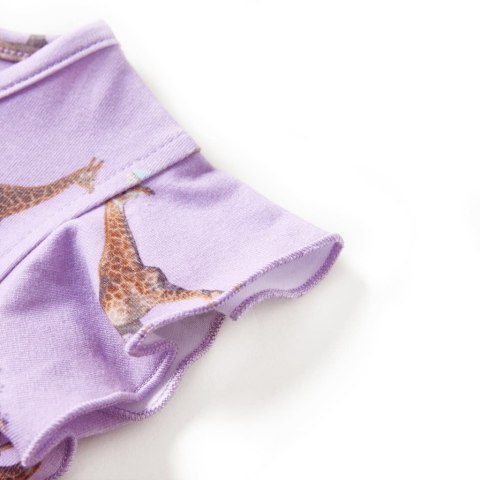 SUKIENKA DZIECIĘCA Z FALBANAMI ŚCIĄGANA LILIOWA 92