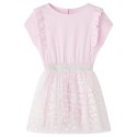 SUKIENKA DZIECIĘCA Z FALBANKAMI JASNY RÓŻ 104