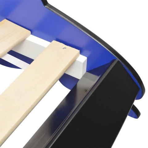 ŁÓŻKO DZIECIĘCE W KSZTAŁCIE SAMOCHODU 90X 200CM NIEBIESKIE