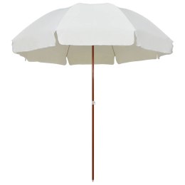 PARASOL OGRODOWY NA STALOWYM SŁUPKU 300CM PIASKOWY