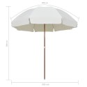 PARASOL OGRODOWY NA STALOWYM SŁUPKU 300CM PIASKOWY