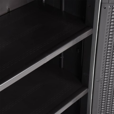 SZAFA OGRODOWA CZARNA 65X45X172CM RATTAN PP