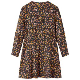 SUKIENKA DZIECIĘCA Z DŁUGIMI RĘKAWAMI GRANATOWA 92