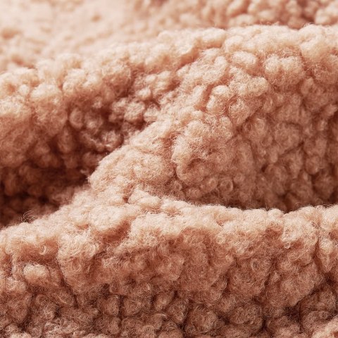 KURTKA DZIECIĘCA ZE SZTUCZNEGO FUTERKA Z KAPTUREM JASNY KONIAK 104