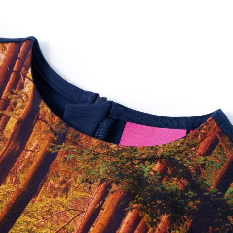 SUKIENKA DZIECIĘCA Z DŁUGIMI RĘKAWAMI GRANATOWA 128