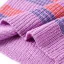 SWETER DZIECIĘCY Z DZIANINY W PASKI LILIOWO-RÓŻOWY 140