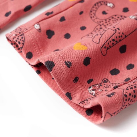 PIŻAMKA DZIECIĘCA Z DŁUGIMI RĘKAWAMI STARY RÓŻ 104