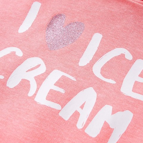 BLUZA DZIECIĘCA Z KAPTUREM JASNORÓŻOWA 140