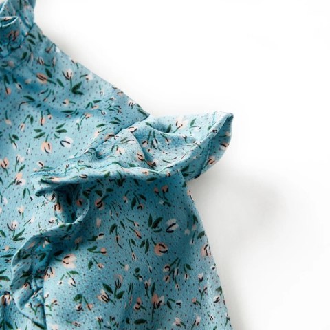 SUKIENKA DZIECIĘCA Z DŁUGIMI RĘKAWAMI NIEBIESKA 92