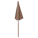 PARASOL OGRODOWY NA STALOWYM SŁUPKU 240CM TAUPE