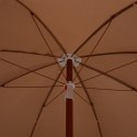 PARASOL OGRODOWY NA STALOWYM SŁUPKU 240CM TAUPE