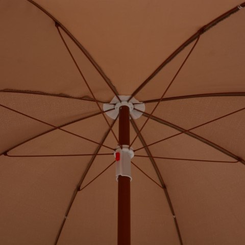 PARASOL OGRODOWY NA STALOWYM SŁUPKU 240CM TAUPE