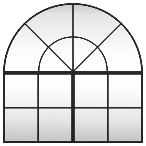 LUSTRO ŚCIENNE CZARNE 80X80CM ZAKOŃCZONE ŁUKIEM ŻELAZO