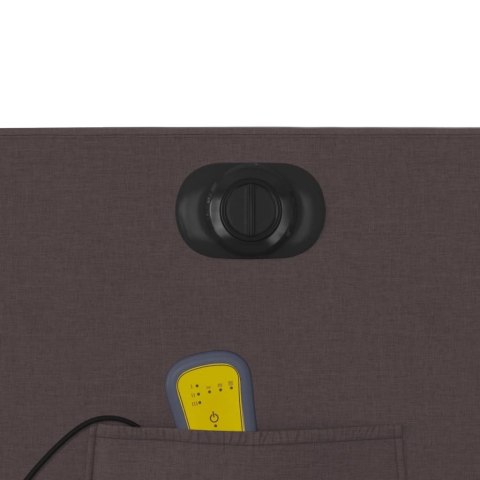 PODNOSZONY FOTEL MASUJĄCY ELEKTRYCZNY ROZKŁADANY CIEMNY BRĄZ