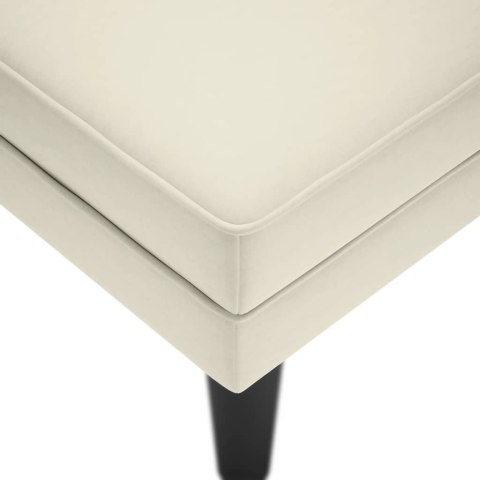 SZEZLONG Z PODUSZKĄ KREMOWY AKSAMITNY