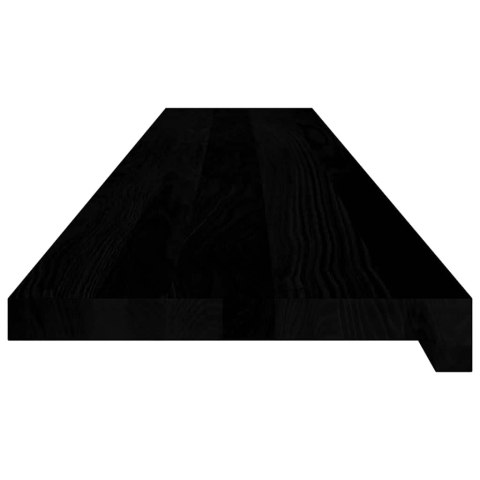 VidaXL Parapety 2 szt., ciemnobrązowy, 140x30x2 cm, lite drewno dębowe